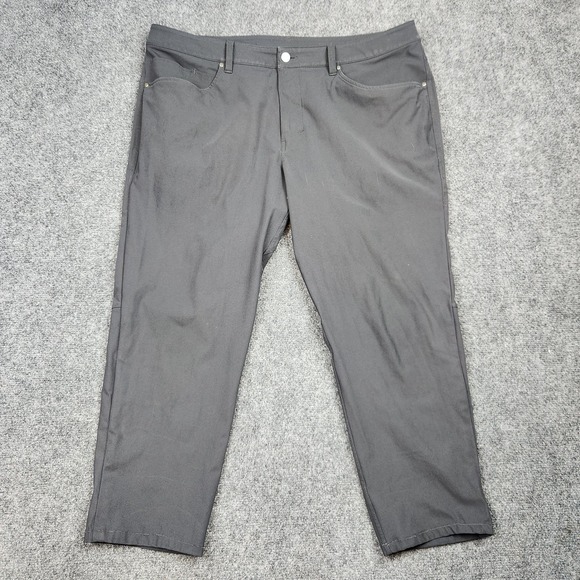 Lululemon Pants Mens 38 Charcoal ABC 5 Pocket Stretch Tech Casual Workwear Urban - Picture 1 of 16